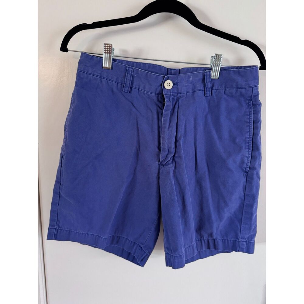 Mens Vineyard Vines Club Shorts Blue Size 30 VGUC Preppy Flat Front Chinos